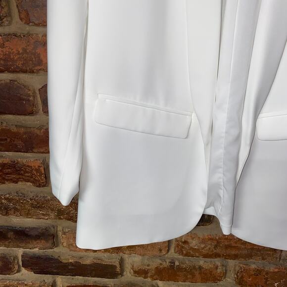 Chico's White Open Front Blazer Jacket Women's Size 0 4 Small - Picture 3 of 6